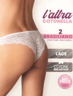 Slip Donna Brasialiano Pizzo Cotonella CD284