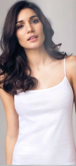 Canottiera Donna Spalla Stretta Top Cotone 100% Nottingham VS3015