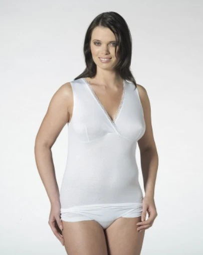 Canottiera Donna Spalla Larga Forma Seno 100% COTONE Nottingham VL3025