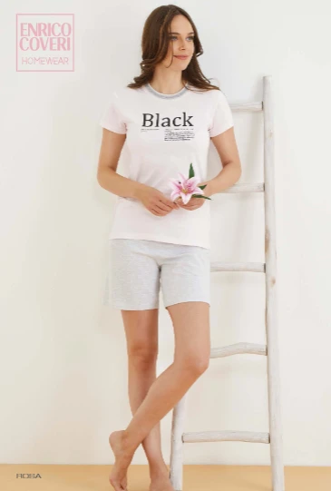 Pigiama Donna Corto Cotone Enrico Coveri 5189 Outlet