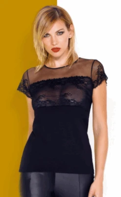 Maglia Donna Sottogiacca Pizzo Rossoporpora 810