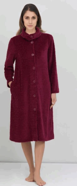 Vestaglia Donna Abbottonata Coral Pile Linclalor 88550