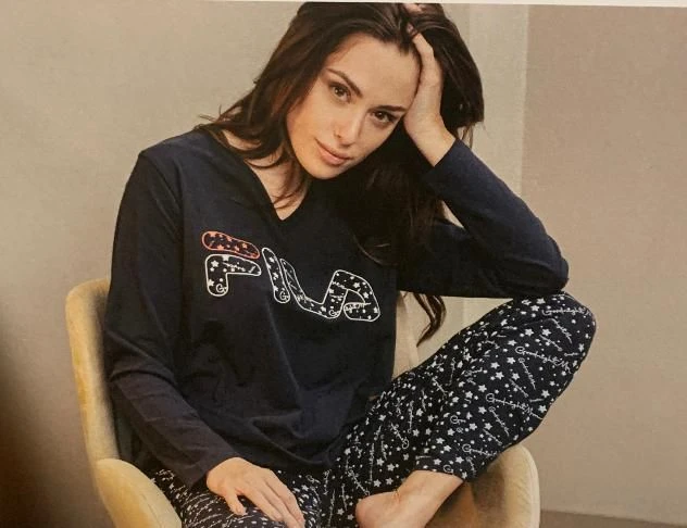 Pigiama Donna Fila 4072 Cotone Caldo Invernale - immagine 3