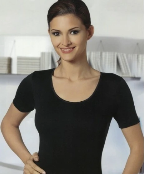 Maglia Donna Mezza Manica Caldo Cotone Nottingham TM1111