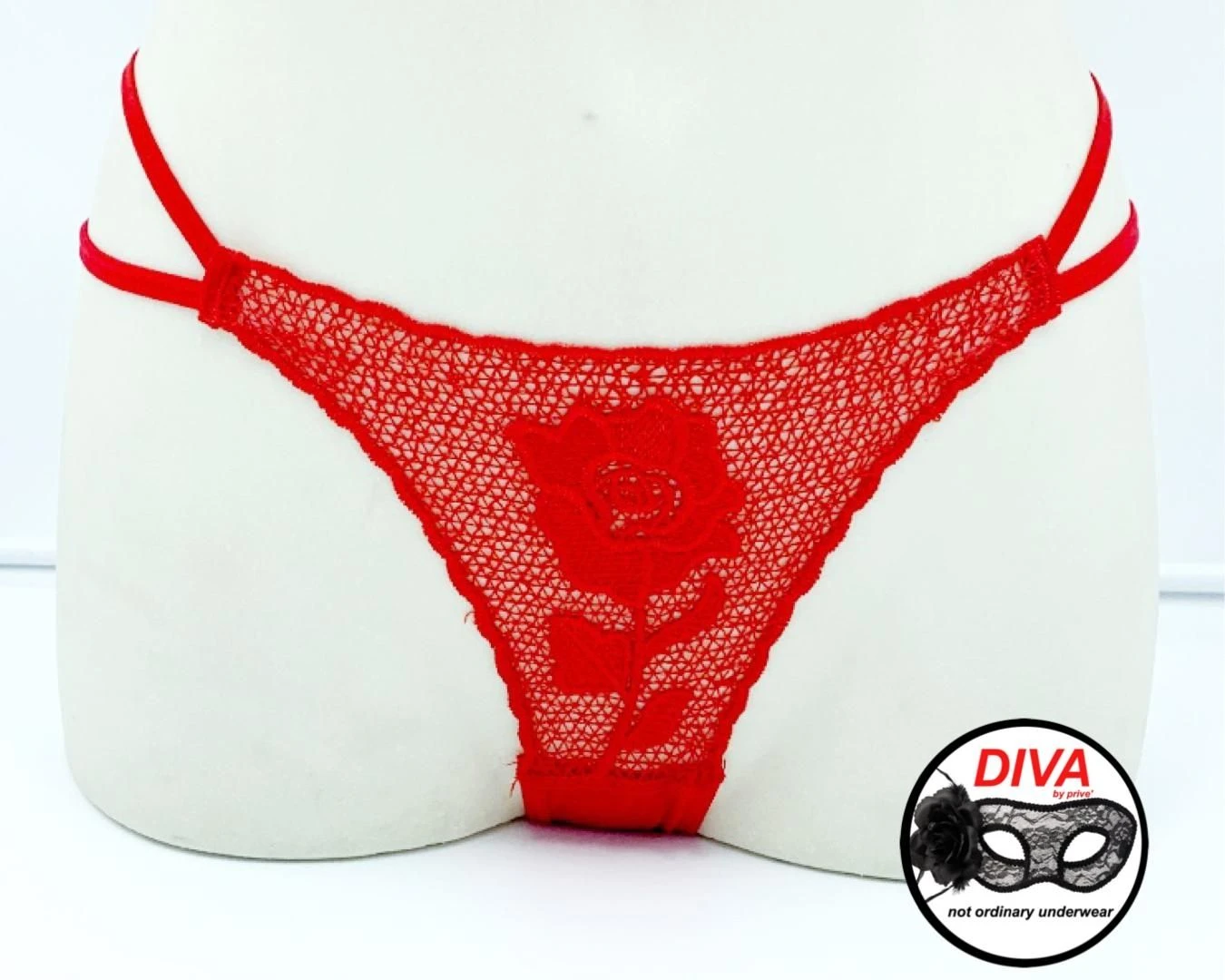 Perizoma Donna Sexy Rosso Diva By Prive' 1086