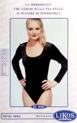 Body Donna Maglia Manica Lunga Ciniglia Likos