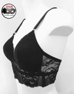 Reggiseno Triangolo Imbottito Corsetto Pizzo Diva By Prive'